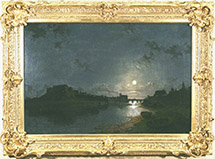 Chester Castel by Moonlight by Henry Pether